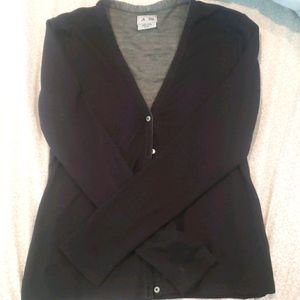 Black Adidas button-up cardigan